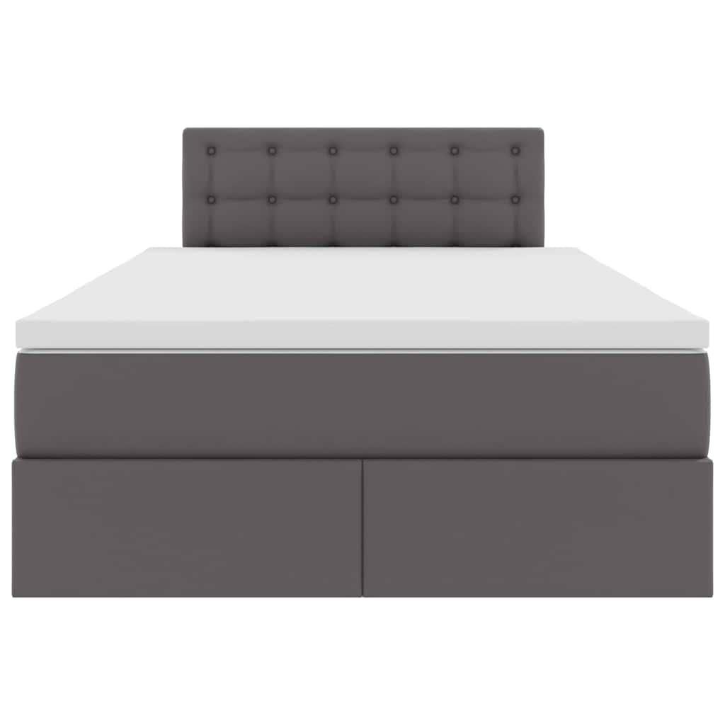 Letto con contenitore e materasso Grigio 120 x 200 cm