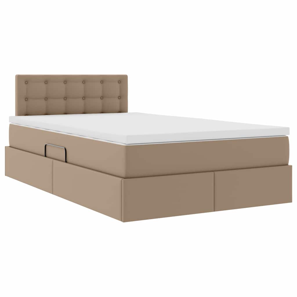 Letto con contenitore e materasso Cappuccino 120 x 200 cm