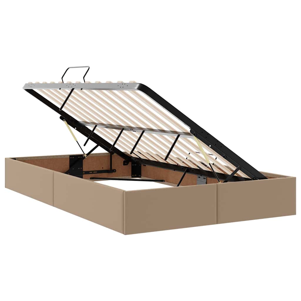 Letto con contenitore e materasso Cappuccino 120 x 200 cm
