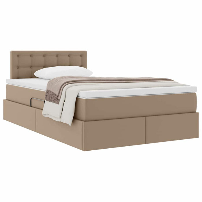 Letto con contenitore e materasso Cappuccino 120 x 200 cm