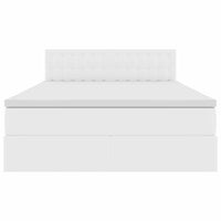 Letto con contenitore e materasso Bianco Puro 140 x 190 cm