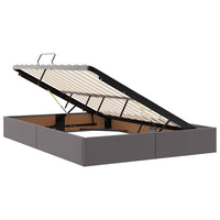 Letto con contenitore e materasso Grigio 140 x 190 cm