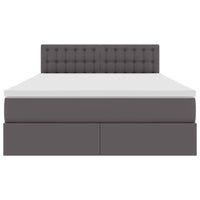 Letto con contenitore e materasso Grigio 140 x 190 cm