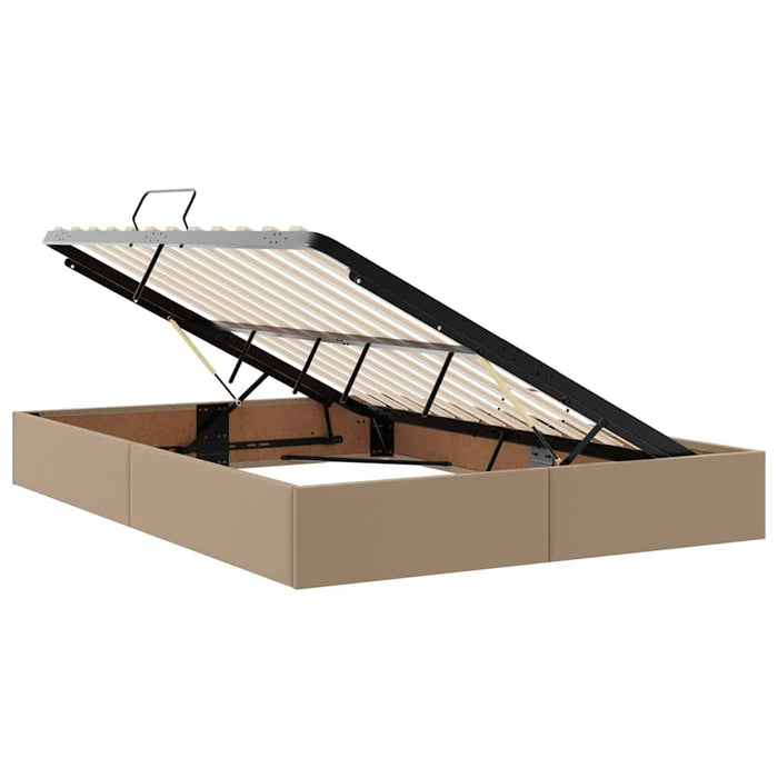 Letto con contenitore e materasso Cappuccino 140 x 190 cm