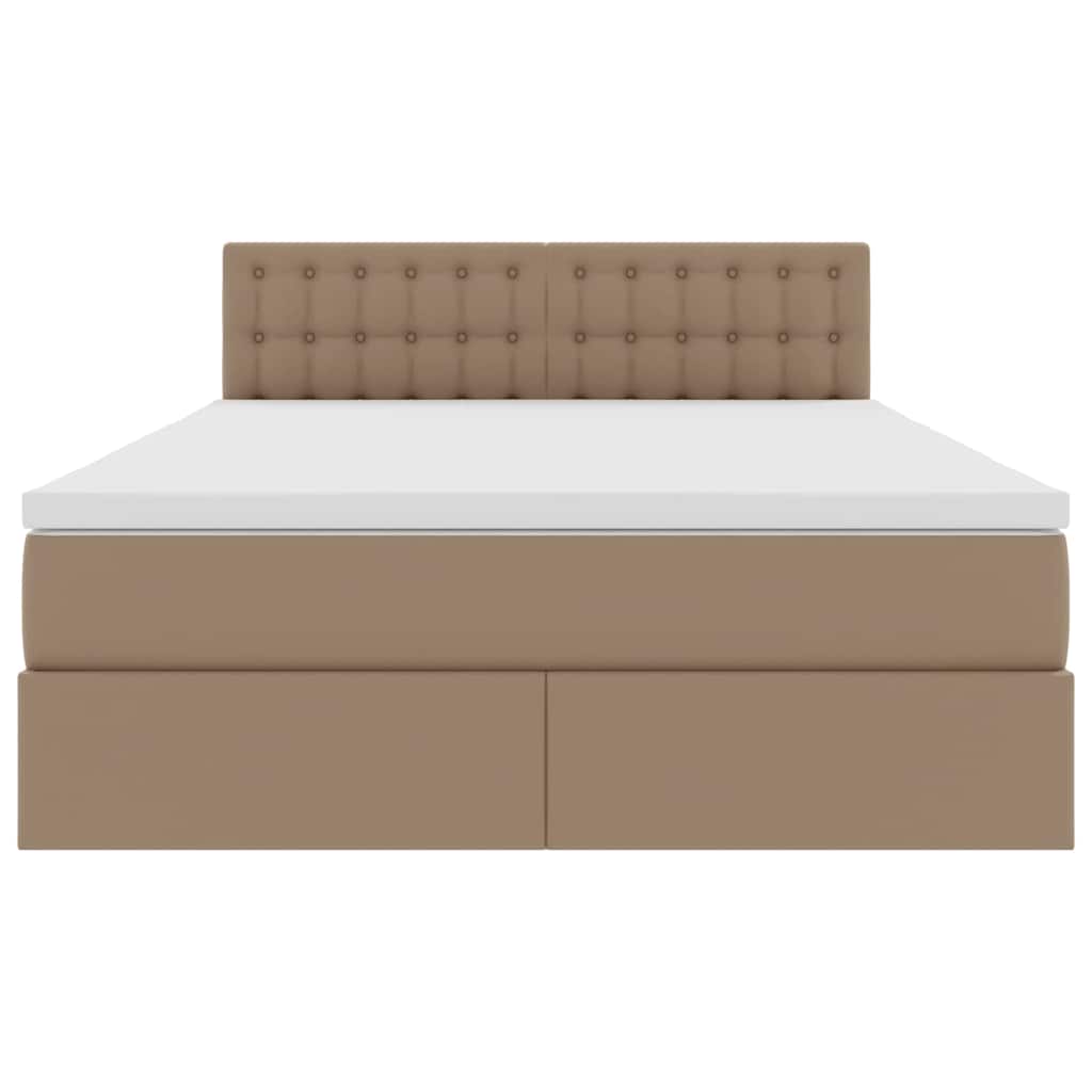 Letto con contenitore e materasso Cappuccino 140 x 190 cm
