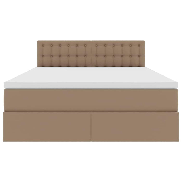 Letto con contenitore e materasso Cappuccino 140 x 190 cm
