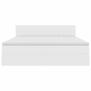 Letto con Contenitore Bianco Puro 180 x 200 cm Pelle Sintetica 3370406