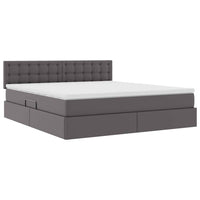 Letto con contenitore e materasso Grigio 180 x 200 cm