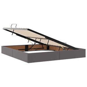 Letto con contenitore e materasso Grigio 180 x 200 cm