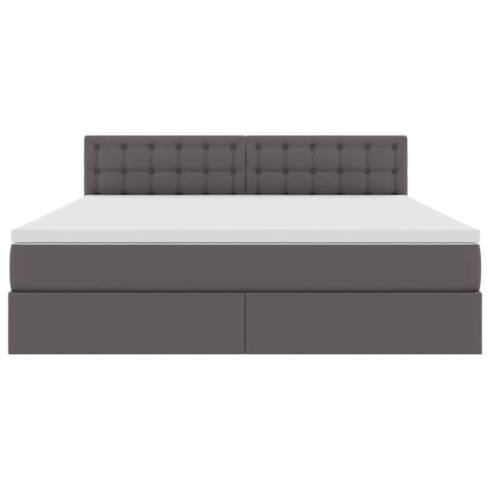Letto con contenitore e materasso Grigio 180 x 200 cm