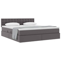 Letto con contenitore e materasso Grigio 180 x 200 cm