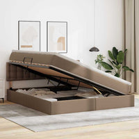 Letto con contenitore e materasso Cappuccino 180 x 200 cm
