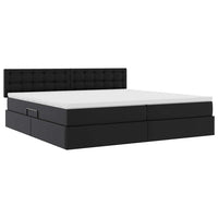 Letto con Contenitore Nero 200 x 200 cm Pelle Sintetica 3370409