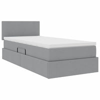 Letto con contenitore e materasso Grigio chiaro 90 x 190 cm 3370413