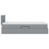 Letto con contenitore e materasso Grigio chiaro 90 x 190 cm 3370413