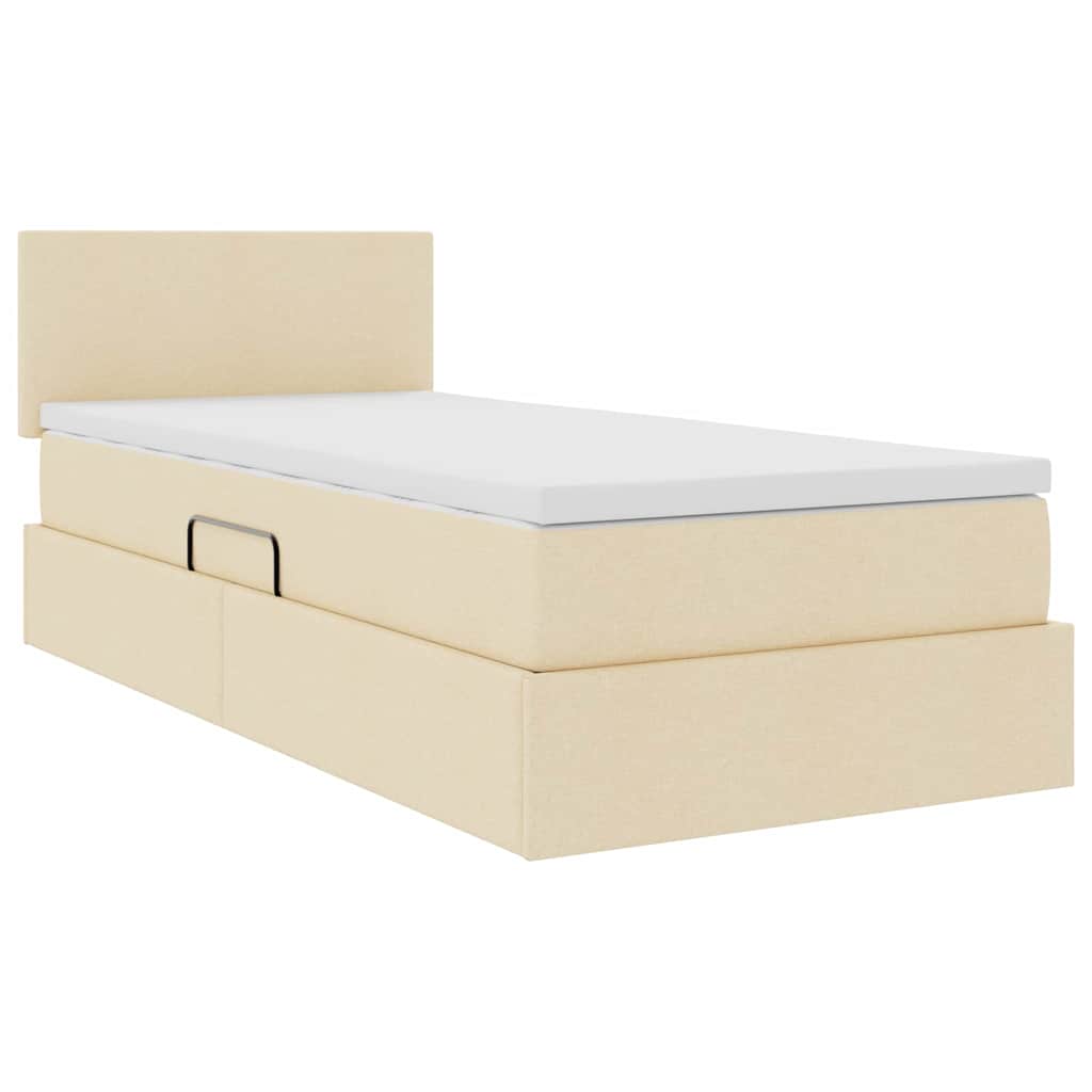 Letto con contenitore e materasso Crema 90 x 190 cm 3370417