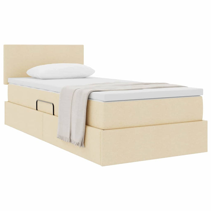 Letto con contenitore e materasso Crema 90 x 190 cm 3370417