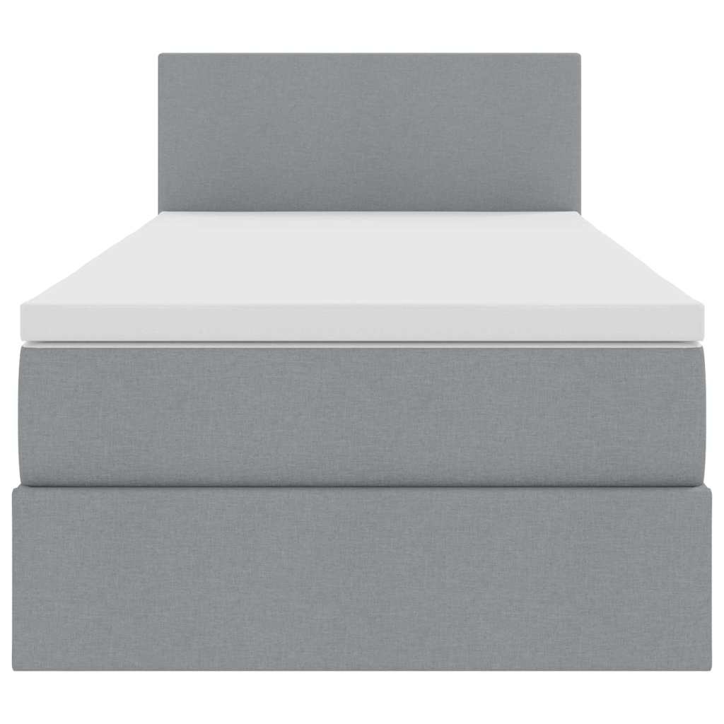 Letto con contenitore e materasso Grigio chiaro 90 x 200 cm 3370419