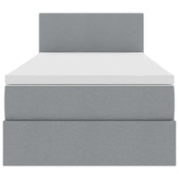 Letto con contenitore e materasso Grigio chiaro 90 x 200 cm 3370419