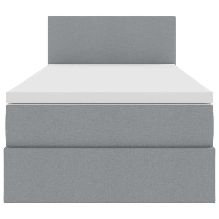 Letto con contenitore e materasso Grigio chiaro 90 x 200 cm 3370419