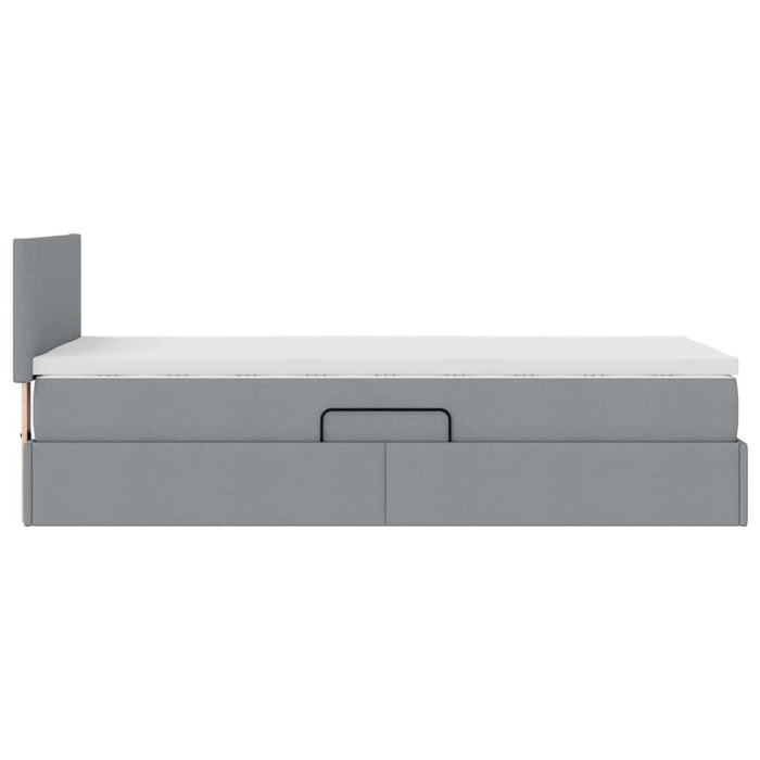 Letto con contenitore e materasso Grigio chiaro 90 x 200 cm 3370419