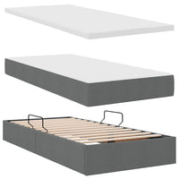 Letto con contenitore e materasso Grigio scuro 90 x 200 cm 3370420