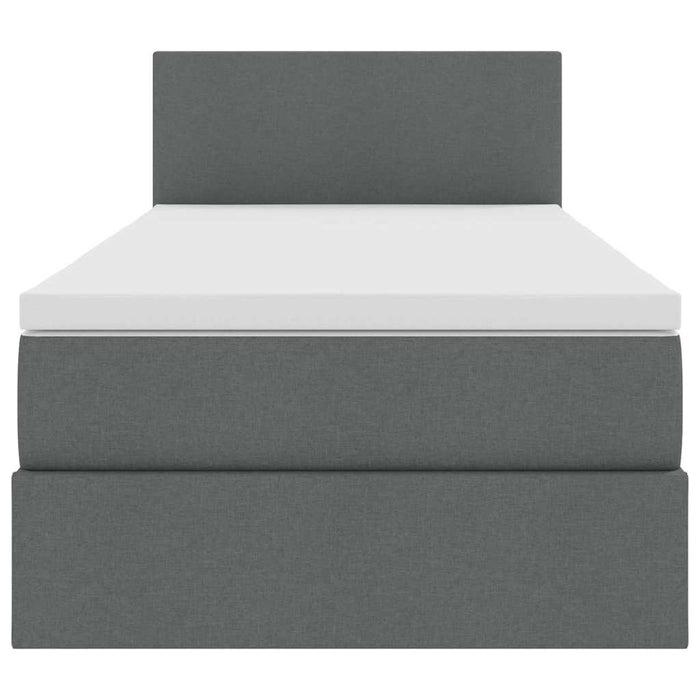 Letto con contenitore e materasso Grigio scuro 100 x 200 cm 3370426