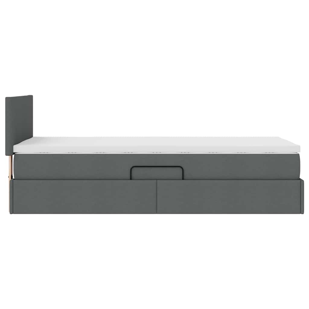 Letto con contenitore e materasso Grigio scuro 100 x 200 cm 3370426