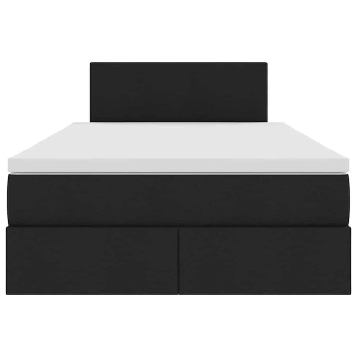 Letto con contenitore e materasso Nero 120 x 190 cm
