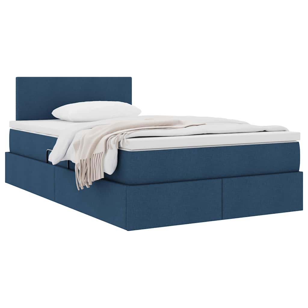 Letto con contenitore e materasso con testiera Blu 120 x 190 cm 3370436
