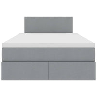 Letto con contenitore e materasso Grigio chiaro 120 x 200 cm