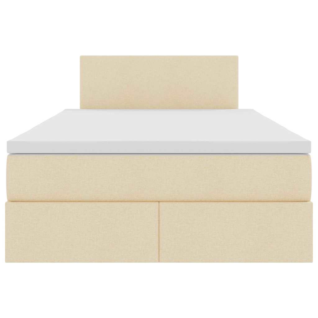 Letto con contenitore e materasso Crema 120 x 200 cm