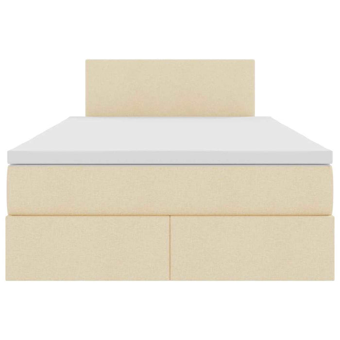 Letto con contenitore e materasso Crema 120 x 200 cm