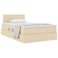 Letto con contenitore e materasso Crema 120 x 200 cm
