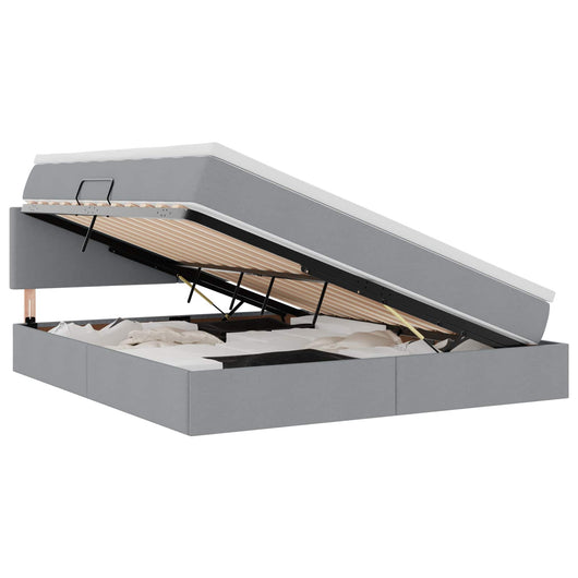 Letto con contenitore e materasso Grigio chiaro 160 x 200 cm 3370455