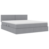 Letto con contenitore e materasso Grigio chiaro 160 x 200 cm 3370455