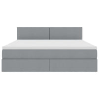 Letto con contenitore e materasso Grigio chiaro 160 x 200 cm 3370455