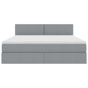 Letto con contenitore e materasso Grigio chiaro 160 x 200 cm 3370455