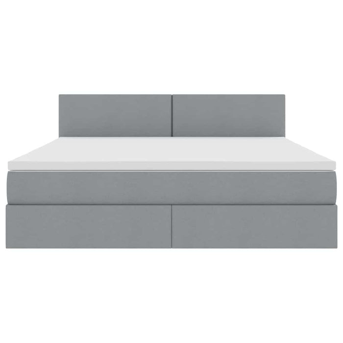 Letto con contenitore e materasso Grigio chiaro 160 x 200 cm 3370455