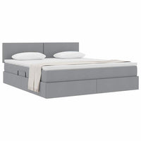 Letto con contenitore e materasso Grigio chiaro 160 x 200 cm 3370455