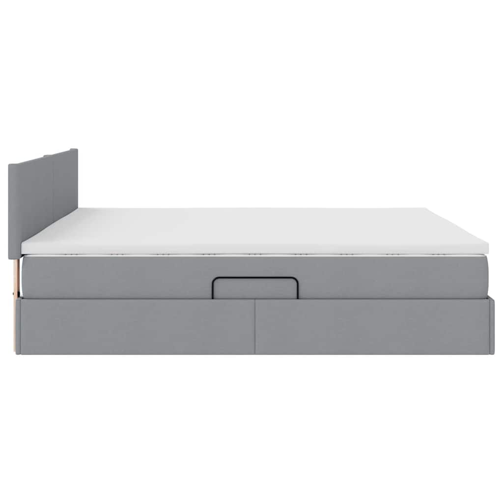 Letto con contenitore e materasso Grigio chiaro 160 x 200 cm 3370455