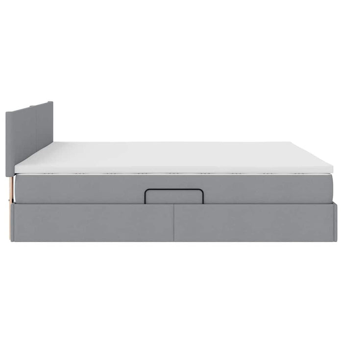 Letto con contenitore e materasso Grigio chiaro 160 x 200 cm 3370455