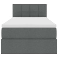 Letto con contenitore e materasso Grigio scuro 90 x 200 cm 3370483