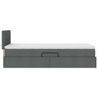 Letto con contenitore e materasso Grigio scuro 90 x 200 cm 3370483