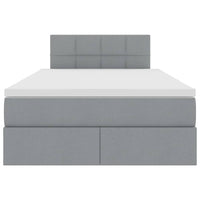 Letto con contenitore e materasso Grigio chiaro 120 x 200 cm