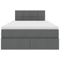 Letto con contenitore e materasso Grigio scuro 120 x 200 cm