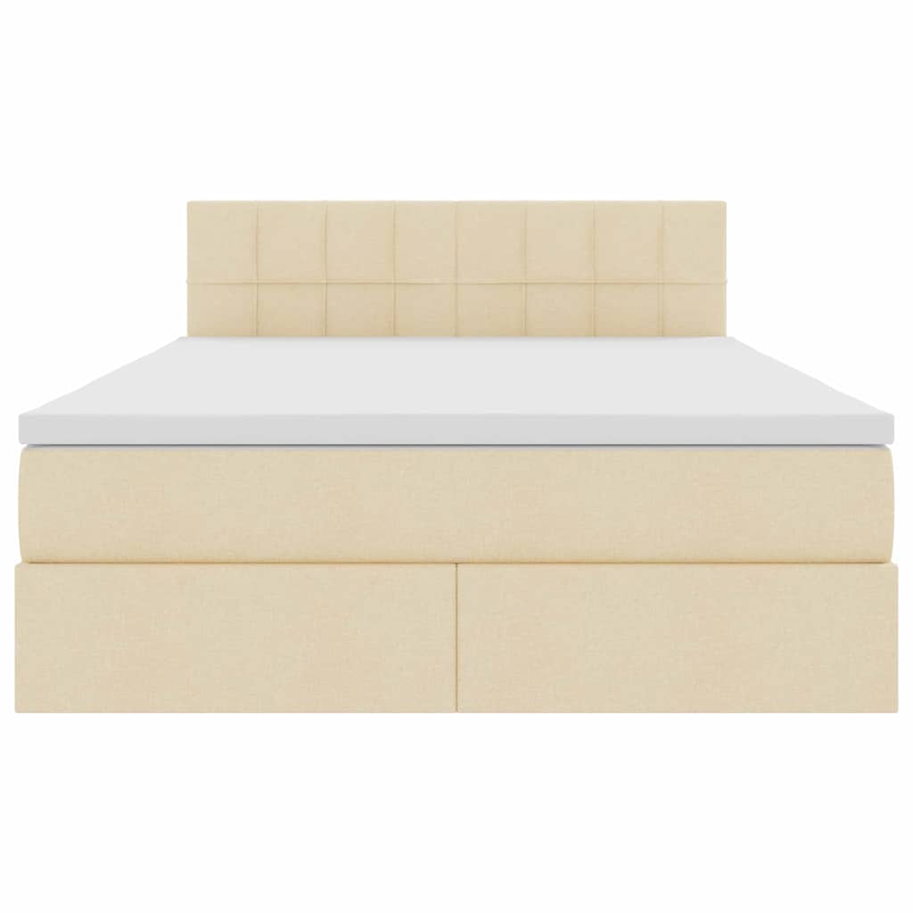 Letto con contenitore e materasso Crema 140 x 190 cm 3370510