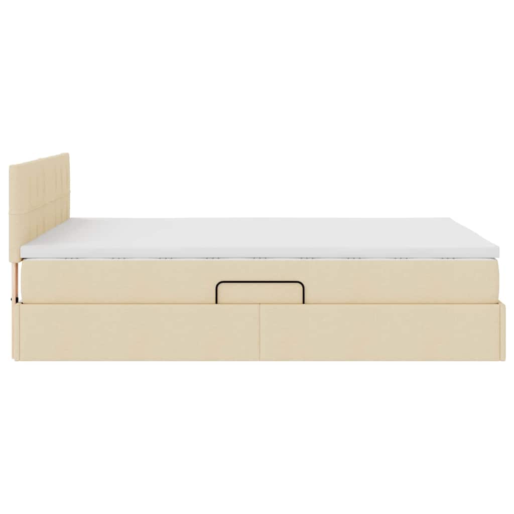 Letto con contenitore e materasso Crema 140 x 190 cm 3370510