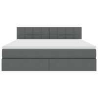 Letto con contenitore e materasso Grigio scuro 180 x 200 cm
