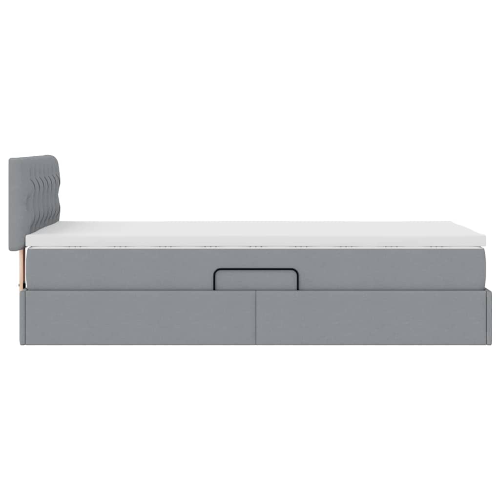 Letto con contenitore e materasso Grigio chiaro 90 x 190 cm 3370539